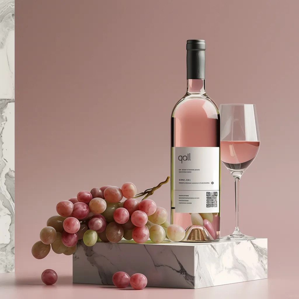 Decorative image of a wine bottle with the QR code